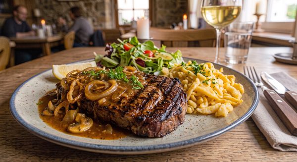 Rumpsteak Zwiebeln